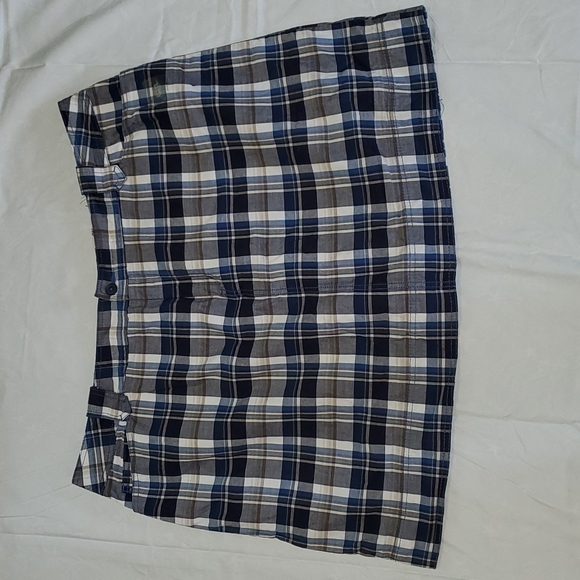 St. John's Bay Pants - Womens Navy Plaid Skort Size 24 NWT
